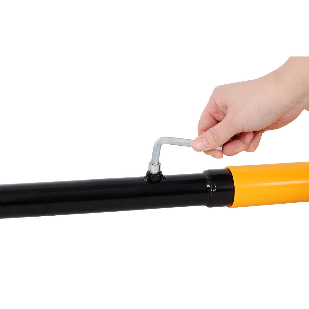 Manual Log Splitter Slide Hammer Log Splitter, Heavy Duty Hand Operated Wood Splitter, Black with Yellow Handle