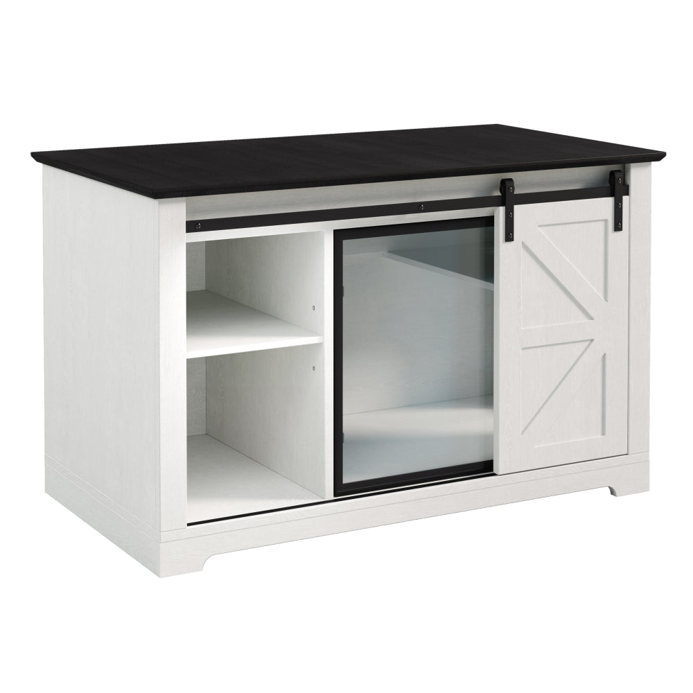 crylic Door Cat Cabienet with LED Light, Cat Washroom Furniture with Storage Cabinet, Cat House Nightstand,White