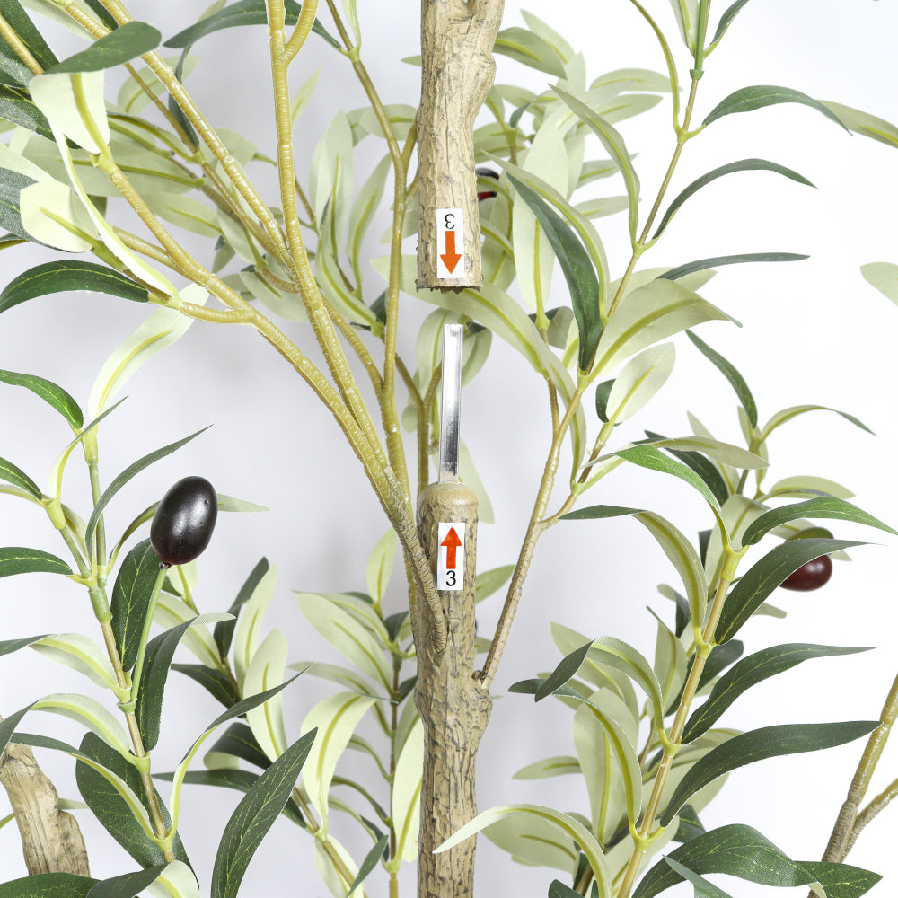 5FT Artificial Olive Tree Fake Plant for Home Decor Indoor, 60" Tall Faux Olive Tree with Black Plastic Pot, Lifelike Green Fabric Leaves, Low Maintenance Luxury Modern Decorative Tree for Living Room Office